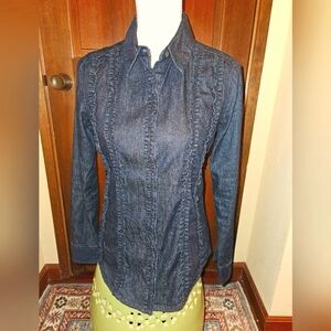 Johnny Was/Sasson Denim Long Sleeve Top